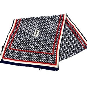 Yves‎ Saint Laurent Scarf/Shawl Silk Red/White/Blue